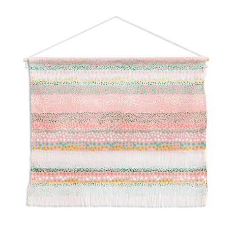 Ninola Design Little Dots Textured Pink Wall Hanging Landscape