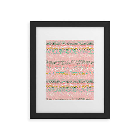 Ninola Design Little Dots Textured Pink Framed Art Print