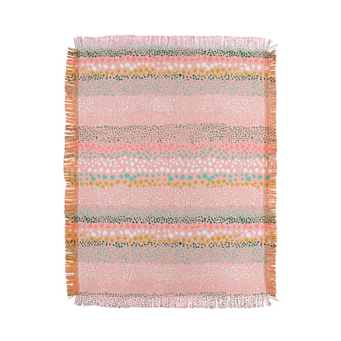 Ninola Design Little Dots Textured Pink Throw Blanket