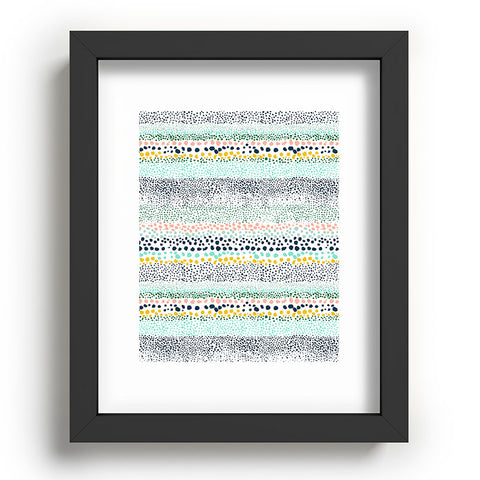 Ninola Design Little Dots Textured White Recessed Framing Rectangle