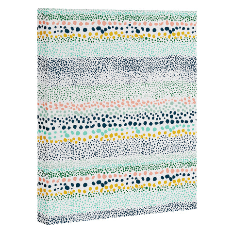 Ninola Design Little Dots Textured White Art Canvas