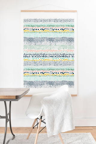 Ninola Design Little Dots Textured White Art Print And Hanger