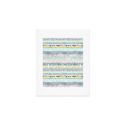 Ninola Design Little Dots Textured White Art Print