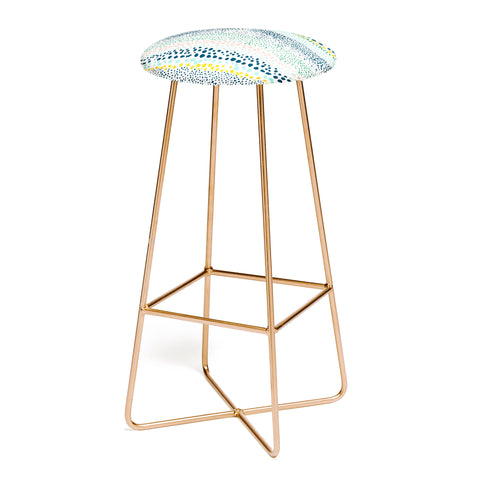 Ninola Design Little Dots Textured White Bar Stool