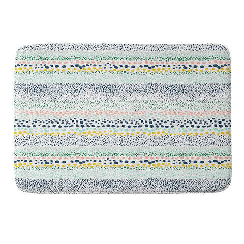 Ninola Design Little Dots Textured White Memory Foam Bath Mat