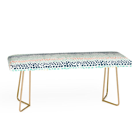 Ninola Design Little Dots Textured White Bench