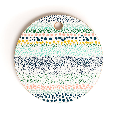 Ninola Design Little Dots Textured White Cutting Board Round