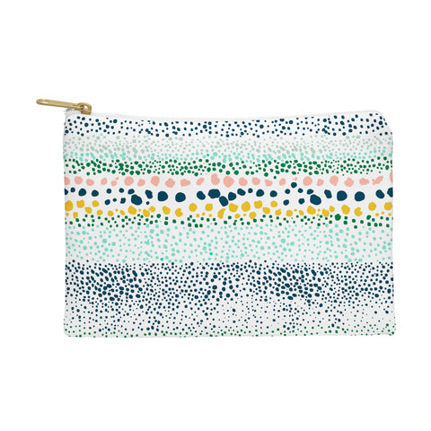 Ninola Design Little Dots Textured White Pouch