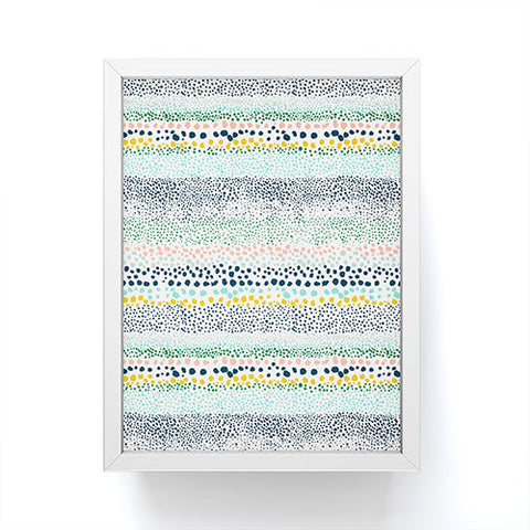 Ninola Design Little Dots Textured White Framed Mini Art Print