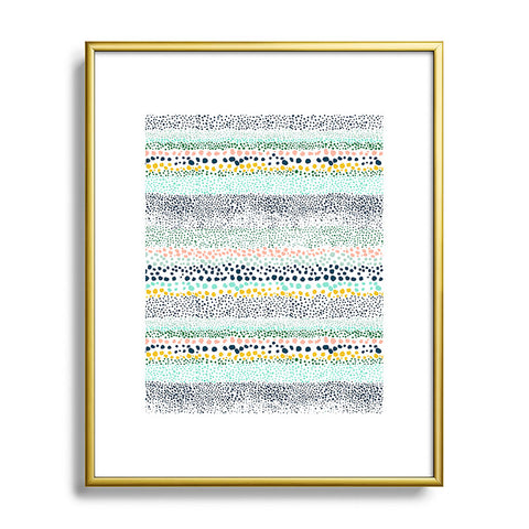 Ninola Design Little Dots Textured White Metal Framed Art Print