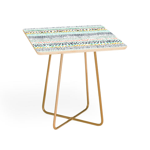 Ninola Design Little Dots Textured White Side Table