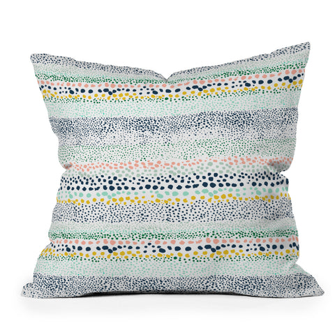 Ninola Design Little Dots Textured White Throw Pillow