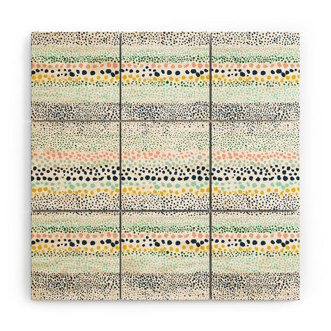 Ninola Design Little Dots Textured White Wood Wall Mural