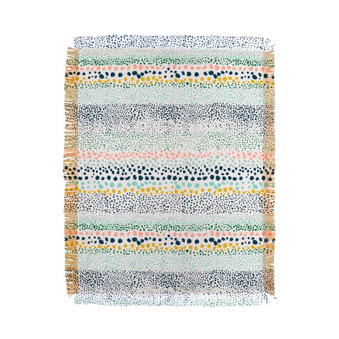 Ninola Design Little Dots Textured White Throw Blanket