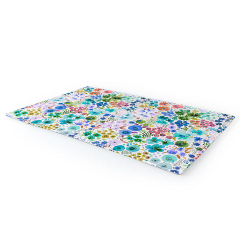 Ninola Design Little expressive flowers Blue Area Rug
