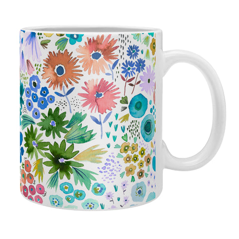 Ninola Design Little expressive flowers Blue Coffee Mug