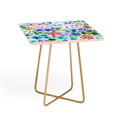 Ninola Design Little expressive flowers Blue Side Table