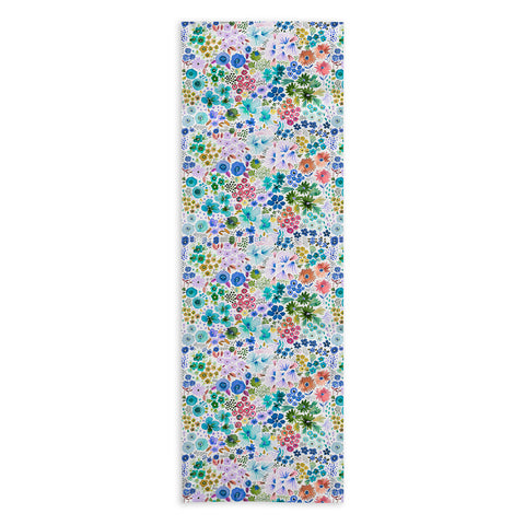 Ninola Design Little expressive flowers Blue Yoga Towel