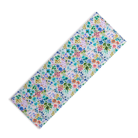 Ninola Design Little expressive flowers Blue Yoga Mat