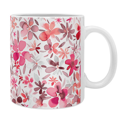 Ninola Design Little Spring Flowers Coral Coffee Mug