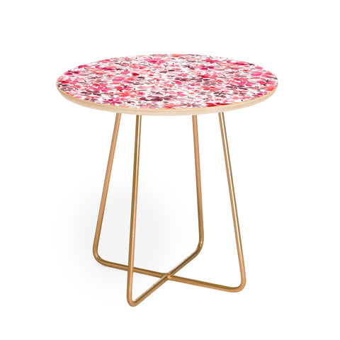 Ninola Design Little Spring Flowers Coral Round Side Table