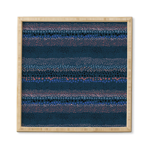 Ninola Design Little Textured Dots Navy Framed Wall Art