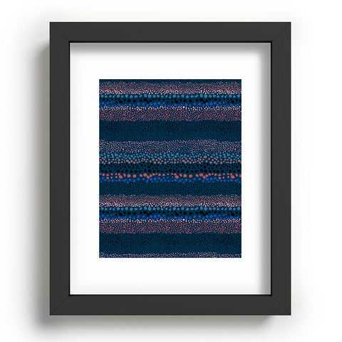 Ninola Design Little Textured Dots Navy Recessed Framing Rectangle