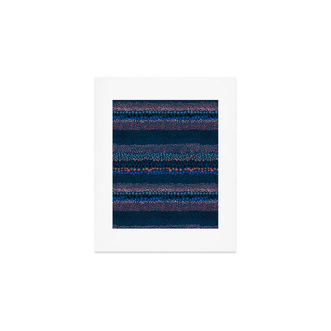 Ninola Design Little Textured Dots Navy Art Print