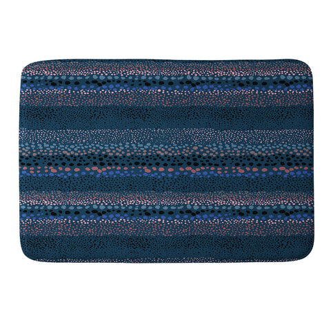 Ninola Design Little Textured Dots Navy Memory Foam Bath Mat
