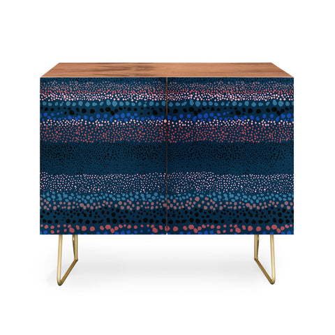 Ninola Design Little Textured Dots Navy Credenza
