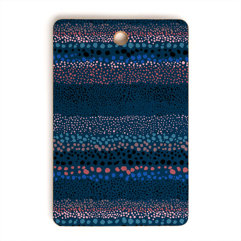 Ninola Design Little Textured Dots Navy Cutting Board Rectangle