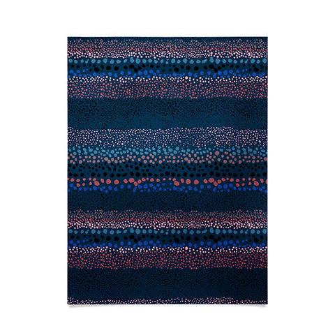 Ninola Design Little Textured Dots Navy Poster
