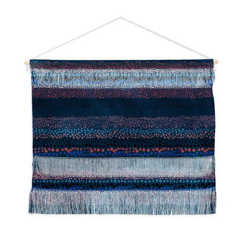 Ninola Design Little Textured Dots Navy Wall Hanging Landscape