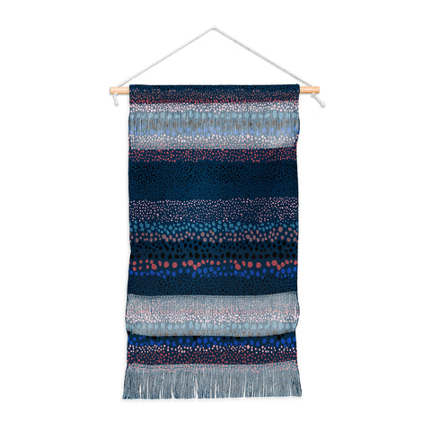 Ninola Design Little Textured Dots Navy Wall Hanging Portrait