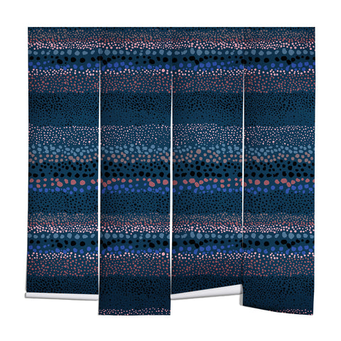 Ninola Design Little Textured Dots Navy Wall Mural