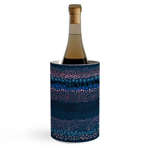 Ninola Design Little Textured Dots Navy Wine Chiller