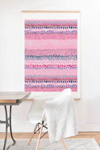 Ninola Design Little Textured Dots Pink Art Print And Hanger