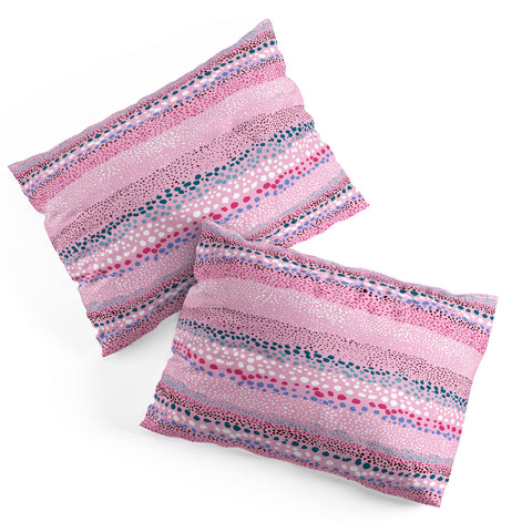 Ninola Design Little Textured Dots Pink Pillow Shams