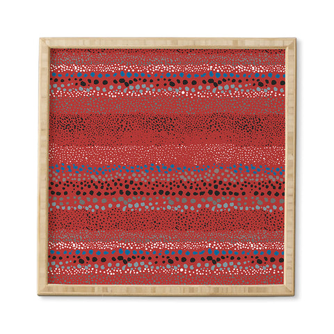 Ninola Design Little Textured Dots Red Framed Wall Art
