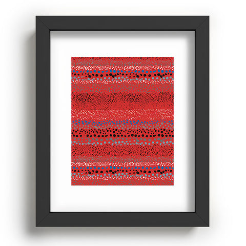 Ninola Design Little Textured Dots Red Recessed Framing Rectangle