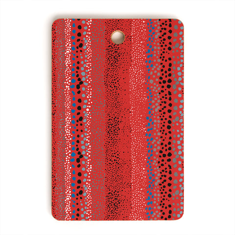 Ninola Design Little Textured Dots Red Cutting Board Rectangle