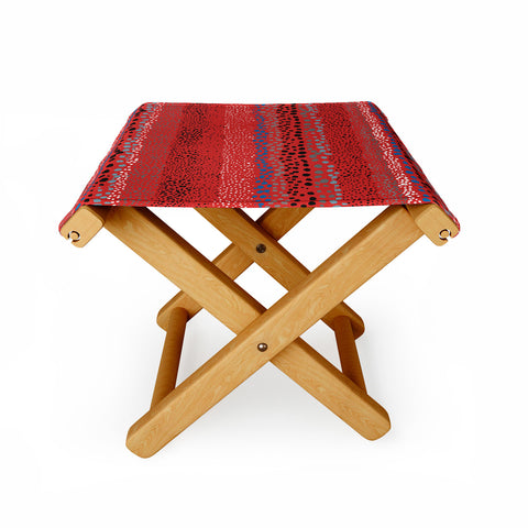 Ninola Design Little Textured Dots Red Folding Stool