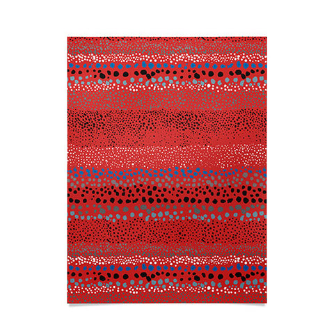 Ninola Design Little Textured Dots Red Poster