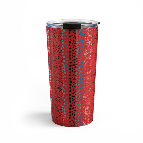 Ninola Design Little Textured Dots Red Travel Mug