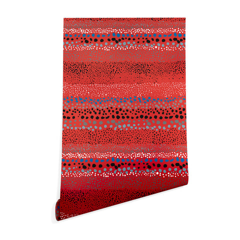 Ninola Design Little Textured Dots Red Wallpaper