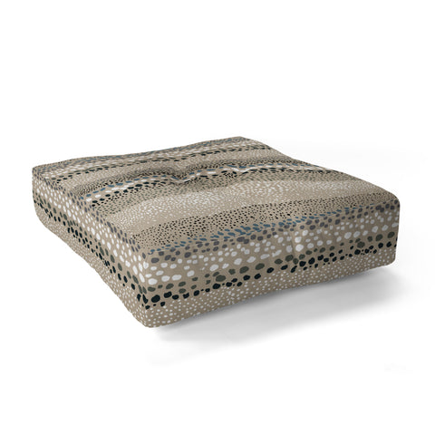 Ninola Design Little textured dots Sand Floor Pillow Square
