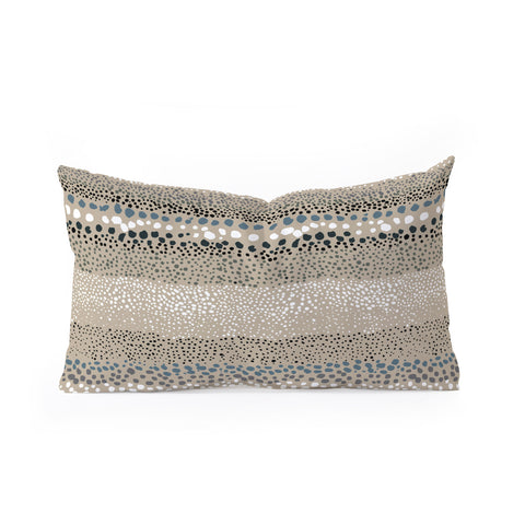 Ninola Design Little textured dots Sand Oblong Throw Pillow