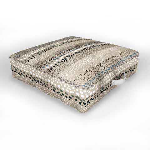 Ninola Design Little textured dots Sand Outdoor Floor Cushion