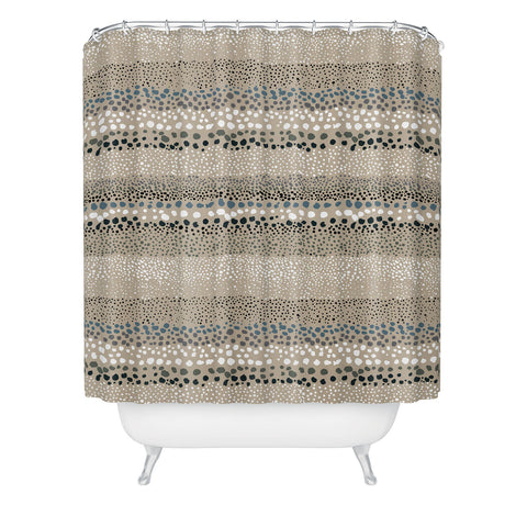 Ninola Design Little textured dots Sand Shower Curtain