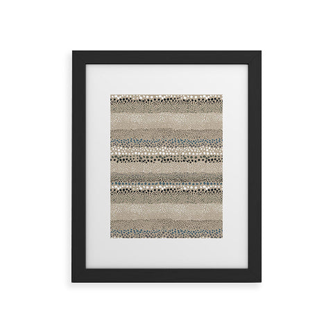 Ninola Design Little textured dots Sand Framed Art Print